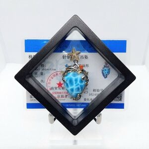 🩵 S925 HQ Columbian Larimar "Dolphin Sapphire" Pendant